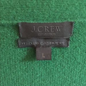 J. Crew green cashmere cardigan